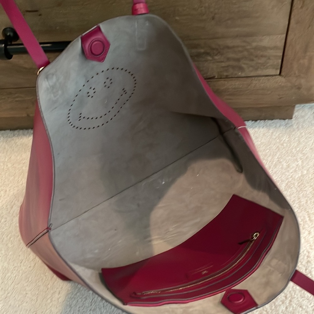 Anya Hindmarch Ebury Smiley Shopper Leather Tote Bag - Picture 11 of 13